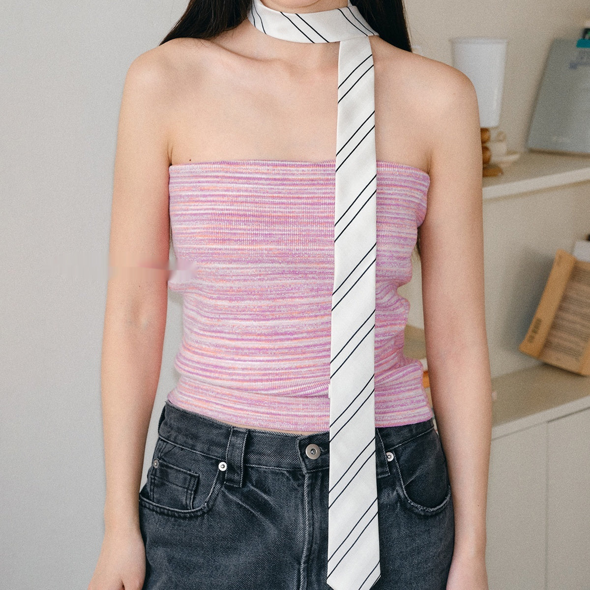 College Style Tie South Korea Design Tie Shirt