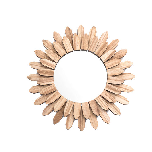 European Style Solid Wood Hanging Mirror